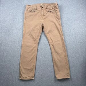 J Crew Jeans Mens 33x30 Beige 484 Slim Straight Stretch Chino Pants Khaki